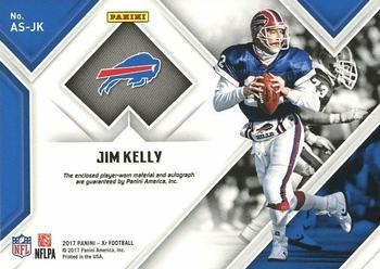 2017 Panini XR - Autographed Swatches #AS-JK Jim Kelly Back
