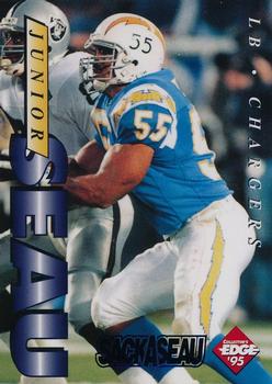 1995 Collector's Edge - Junior Seau SackASeau Promos #1 Junior Seau Front