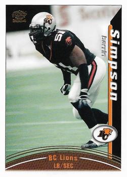 2004 Pacific CFL #11 Barrin Simpson Front