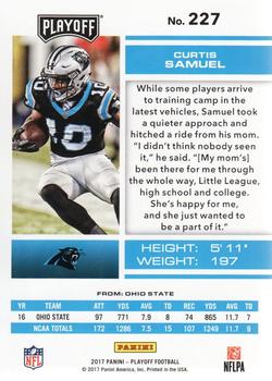 2017 Panini Playoff #227 Curtis Samuel Back