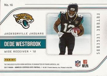 2017 Donruss Certified Cuts - Future Legends Memorabilia #16 Dede Westbrook Back