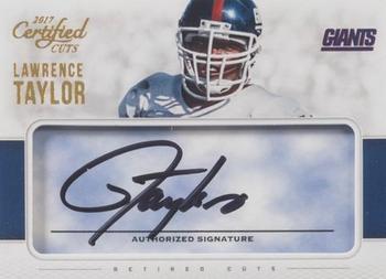 2017 Donruss Certified Cuts - Retired Cuts Blue #RE-LA Lawrence Taylor Front