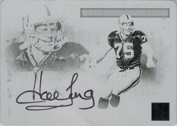 2017 Panini Impeccable - Indelible Ink Printing Plate Black #II-HL Howie Long Front