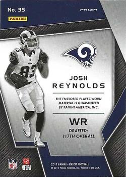 2017 Panini Prizm - Prizm Premier Jerseys #35 Josh Reynolds Back