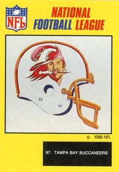 1988 Monty Gum NFL - Paper #97 Tampa Bay Buccaneers helmet Front