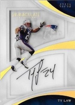 2017 Panini Immaculate Collection - Shadowbox Signatures #SS-TL Ty Law Front