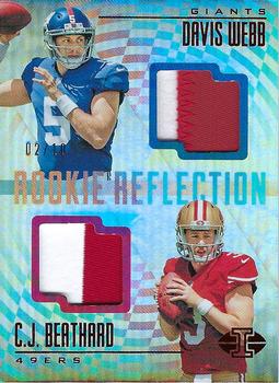 2017 Panini Illusions - Rookie Reflection Dual Patch Red #RR-WB Davis Webb / C.J. Beathard Front