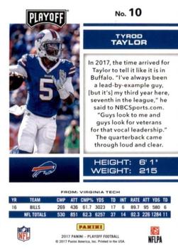 2017 Panini Playoff - 3rd Down #10 Tyrod Taylor Back