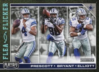 2017 Panini Playoff - Flea Flicker Touchdown #1 Dez Bryant / Ezekiel Elliott / Dak Prescott Front