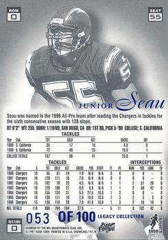 1997 Flair Showcase - Legacy Collection Row 0 (Showcase) #55 Junior Seau Back