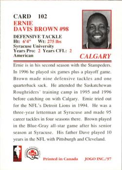 1997 JOGO #102 Ernie Brown Back