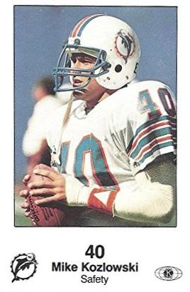 1985 Miami Dolphins Police #13 Mike Kozlowski Front