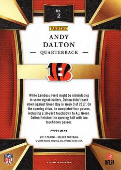 2017 Panini Select #2 Andy Dalton Back