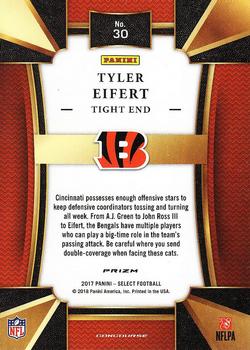 2017 Panini Select #30 Tyler Eifert Back