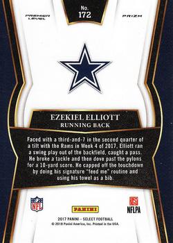 2017 Panini Select #172 Ezekiel Elliott Back