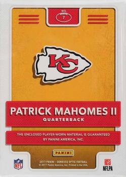 2017 Donruss Optic - Rookie Phenom Jerseys #7 Patrick Mahomes II Back