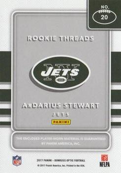 2017 Donruss Optic - Rookie Threads #20 ArDarius Stewart Back