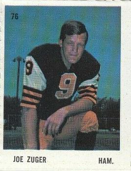 1971 Eddie Sargent Stamps #76 Joe Zuger Front