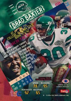 1994 Stadium Club - Super Bowl XXIX Embossed #79 Brad Baxter Back
