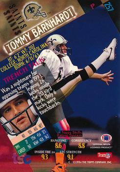 1994 Stadium Club - Super Bowl XXIX Embossed #257 Tommy Barnhardt Back