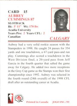 1999 JOGO #15 Aubrey Cummings Back