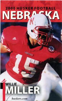 2000 Nebraska Bankers Association Nebraska Cornhuskers Schedules #NNO Willie Miller Front