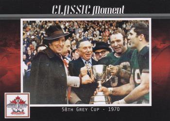 2012 Extreme Sports CFL Grey Cup 100 Years #NNO 58th Grey Cup - 1970 Front
