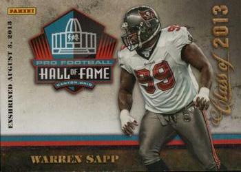 2013 Panini Pro Football Hall of Fame #1 Warren Sapp Front