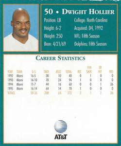 1996 AT&T Miami Dolphins #NNO Dwight Hollier Back