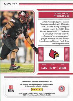 2018 Panini Contenders Draft Picks #137 Trevon Young Back