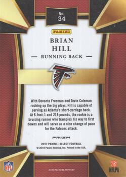 2017 Panini Select - Silver #34 Brian Hill Back