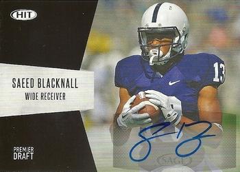 2018 SAGE HIT - Autographs Black #A-44 Saeed Blacknall Front