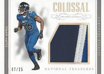 2017 Panini National Treasures - Colossal Pro Bowl Materials Prime #31 Cliff Avril Front