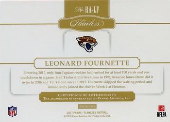 2017 Panini Flawless - Rookie Autographs Platinum #RA-LF Leonard Fournette Back