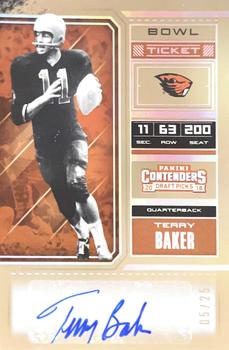 2018 Panini Contenders Draft Picks - Season Ticket Signatures Bowl #31 Terry Baker Front