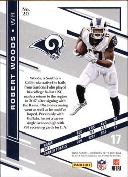 2018 Donruss Elite #20 Robert Woods Back