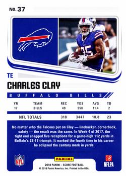 2018 Score - Artist's Proof #37 Charles Clay Back