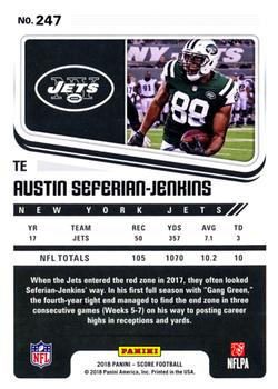 2018 Score - Artist's Proof #247 Austin Seferian-Jenkins Back