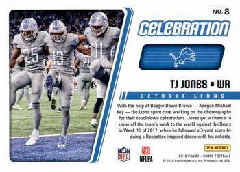 2018 Score - Celebration #8 TJ Jones Back