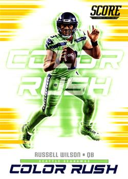2018 Score - Color Rush Gold #9 Russell Wilson Front