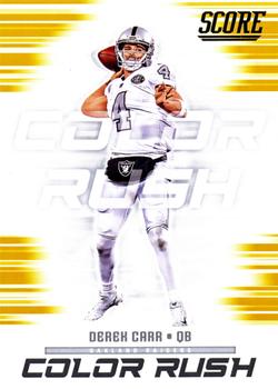 2018 Score - Color Rush Gold #20 Derek Carr Front