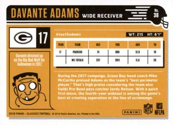 2018 Panini Classics - No Name #38 Davante Adams Back