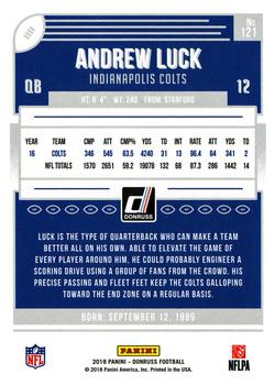 2018 Donruss #121 Andrew Luck Back