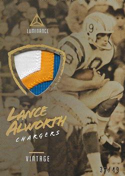 2018 Panini Luminance - Vintage Materials Prime Gold #9 Lance Alworth Front