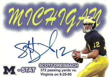 2002 TK Legacy Michigan Wolverines - M-Stat Autographs #ST10 Scott Dreisbach Front