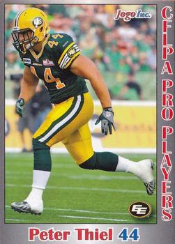 2012 JOGO CFLPA Pro Players #57 Peter Thiel Front