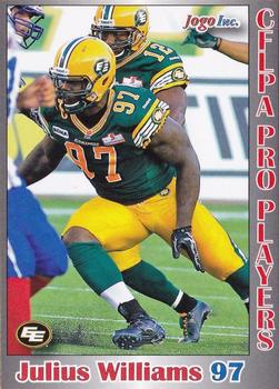 2012 JOGO CFLPA Pro Players #59 Julius Williams Front