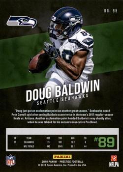 2018 Panini Prestige - Xtra Points Red #99 Doug Baldwin Back