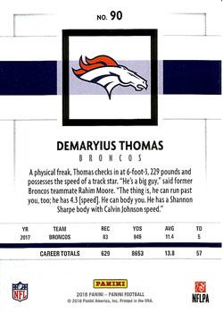 2018 Panini #90 Demaryius Thomas Back