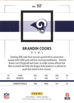 2018 Panini #157 Brandin Cooks Back